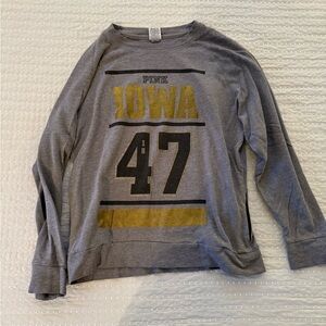 VS Pink Iowa Hawkeye crewneck